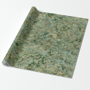 Nature Geology Photo Green Rock Texture Wrapping Paper
