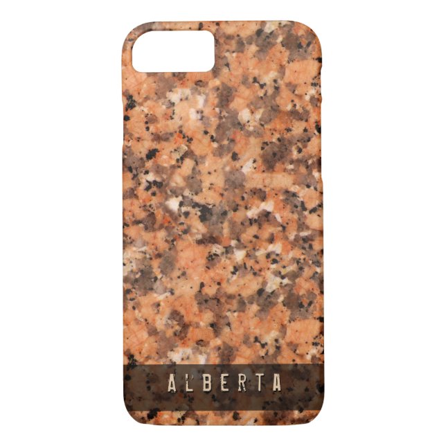 Nature Geology Rock Surface Texture Custom Name Case-Mate iPhone Case (Back)