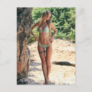 Nature girl bikini postcard
