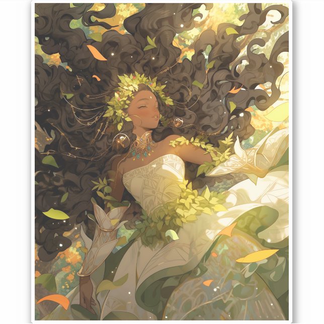Nature Goddess African American Fantasy Art (Front)