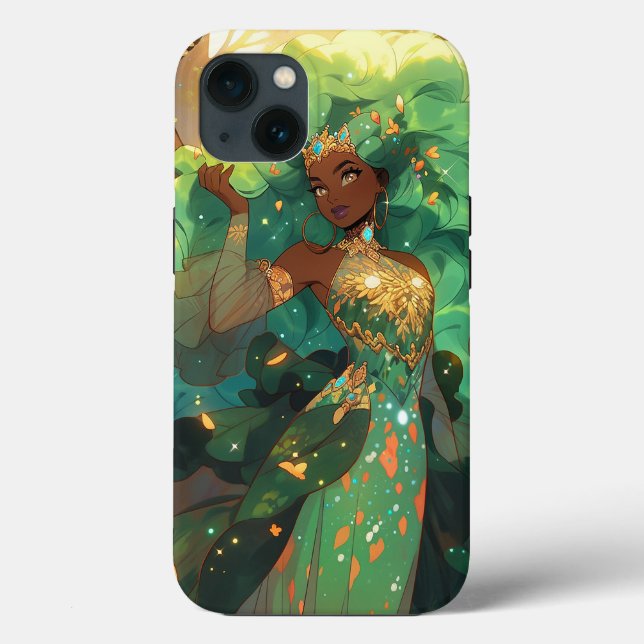 Nature Goddess African American Fantasy Art Case-Mate iPhone Case (Back)