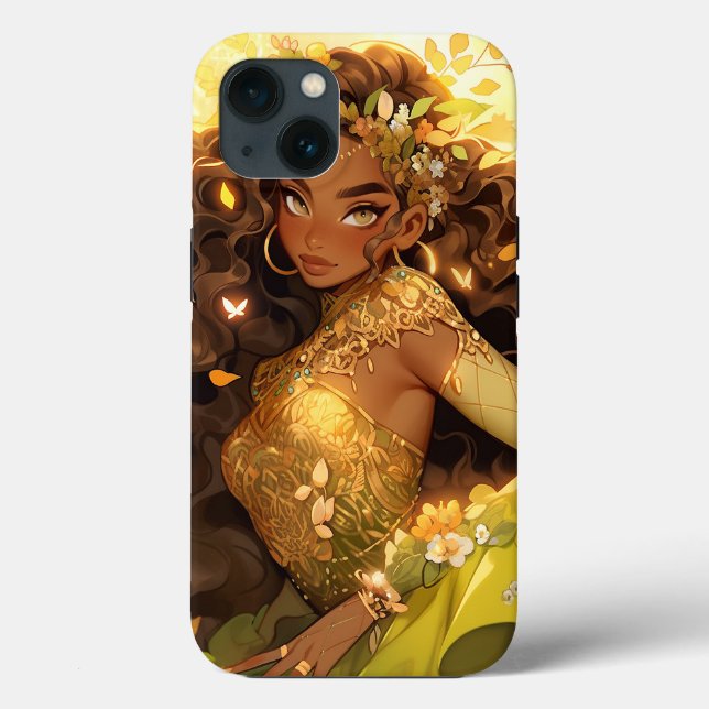 Nature Goddess African American Fantasy Art Case-Mate iPhone Case (Back)