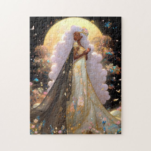Nature Goddess African American Fantasy Art Jigsaw Puzzle (Vertical)
