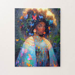 Nature Goddess African American Fantasy Art Jigsaw Puzzle