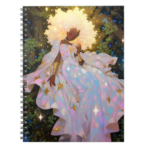 Nature Goddess African American Fantasy Art Notebook