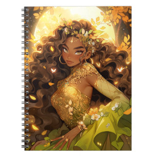 Nature Goddess African American Fantasy Art Notebook