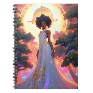 Nature Goddess African American Fantasy Art Notebook
