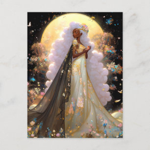 Nature Goddess African American Fantasy Art Postcard