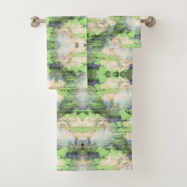 Nature Green Bath Towel Set (Insitu)