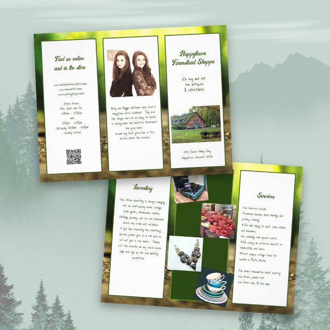 Nature Green Folded Shop Business Brochure (Creator Uploaded)