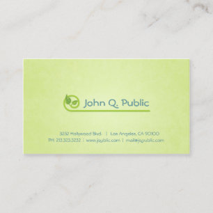Nature Green Leaves Spa Beauty Salon Business Card