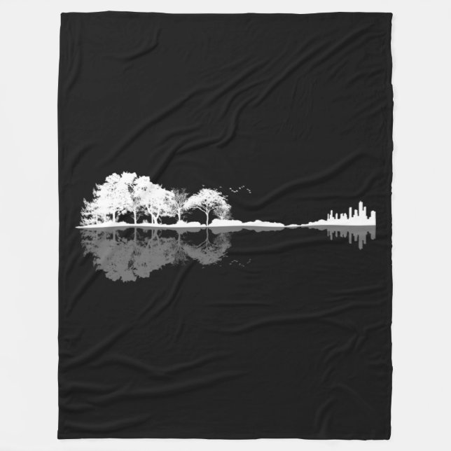 Nature Guitar Fleece Blanket (Front)