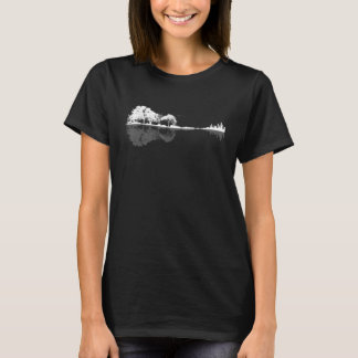 Nature Guitar Lake Shadow Love Guitar Musician T-Shirt