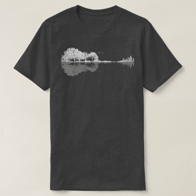 Nature Guitar Musical Notes T-Shirt (Design Front)