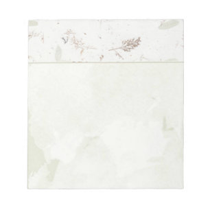 Nature Handmade Paper Look Green Leaves Botanical Notepad