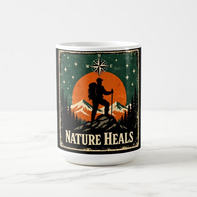 Nature Heals – Outdoor Wellness Mindful Coffee Mug (Center)
