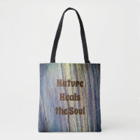 Nature Heals the Soul Woodgrain Photo Rustic