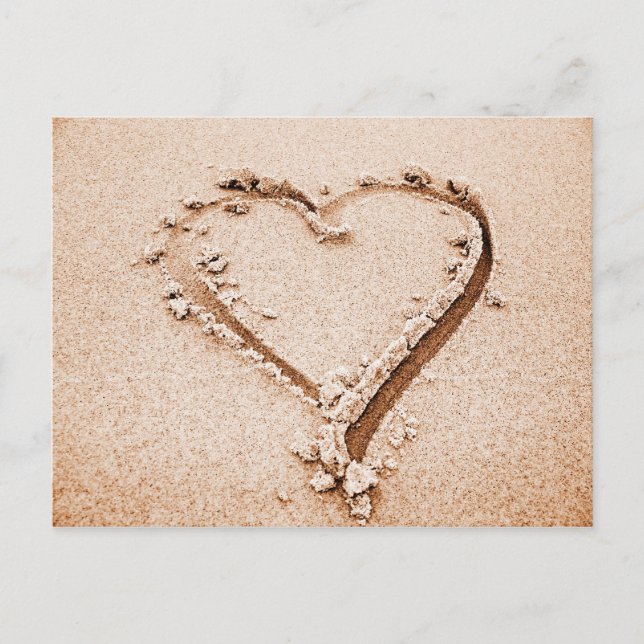 Nature | Heart in Sand Postcard (Front)