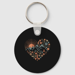 Nature Heart Key Ring