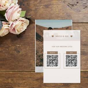Nature Horses Photo Wedding QR Cd Enclosure Card