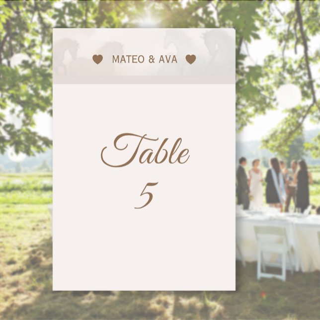 Nature Horses Wedding Custom Table Number (Creator Uploaded)