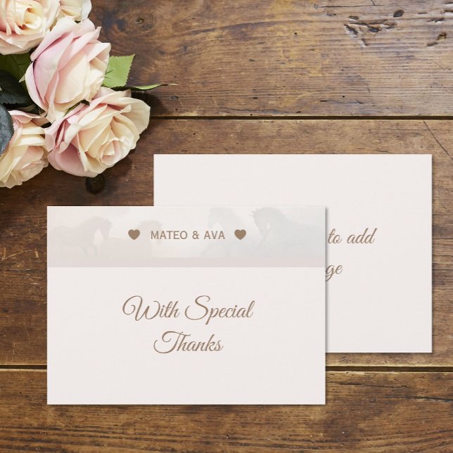 Nature Horses Wedding Custom Thank You Card (Creator Uploaded)