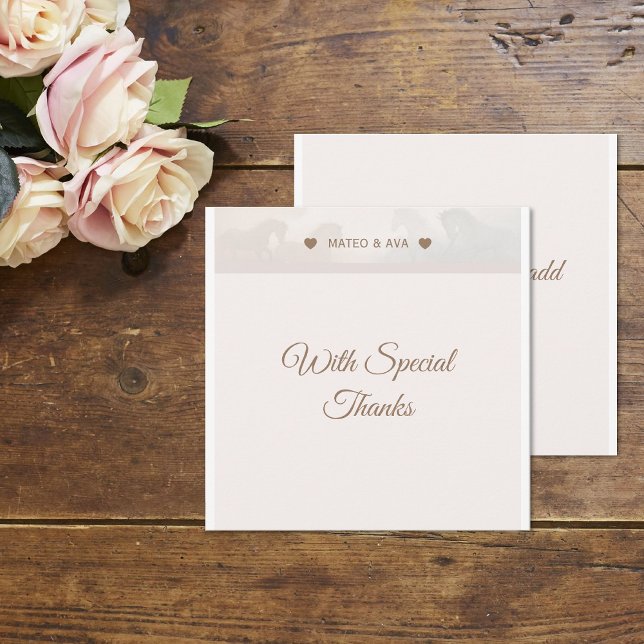 Nature Horses Wedding Custom Thank You Card (Creator Uploaded)