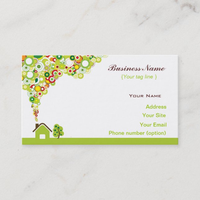 Nature House Business Card Template (Front)