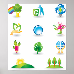 Nature Icons Poster