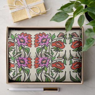Nature Illustration Crazy Garden Floral Art Tissue Paper