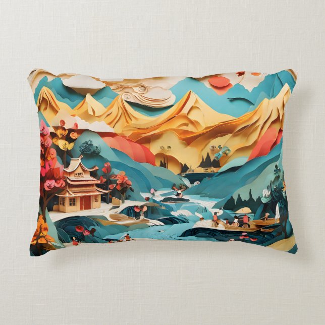Nature in Layers Decorative Cushion (Front)