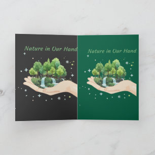 Nature in Our Hands Watercolor Environmental Art Card