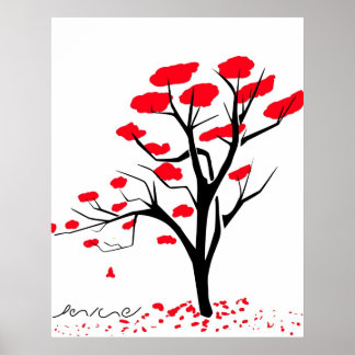 Nature in Red Poster