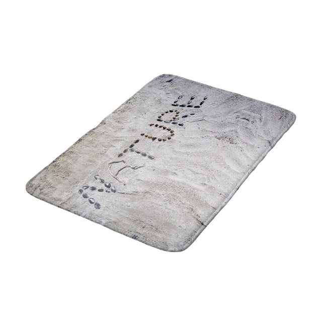 Nature in the Sand Beachy Ocean Bath Mat (Angled)