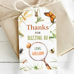 Nature Insect Bugs Birthday Party Gift Tags