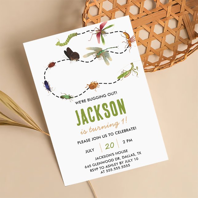 Nature Insect Bugs Birthday Party  Invitation (Creator Uploaded)