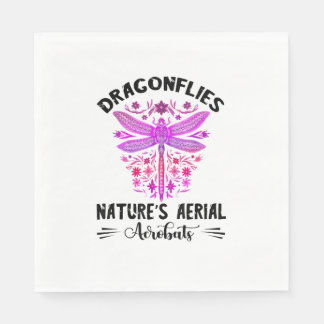 Nature Insect Nature's Aerial Acrobat Dragonflies  Napkin