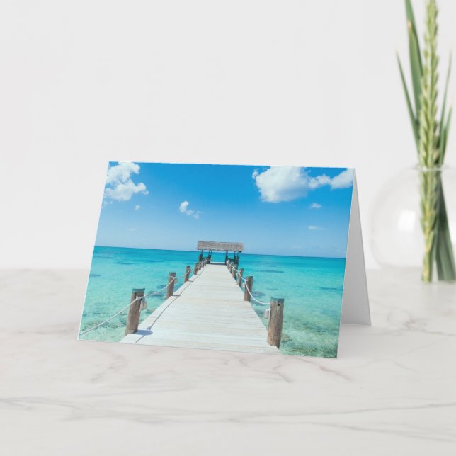 Nature Inspirations Crystal Clear Ocean Pier Card (Front)