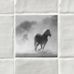 Nature Inspirations Horses in Black and White Ceramic Tile<br><div class="desc">Please check out our Nature Inspirations line of products in our Collections.

Thank you to very talented photographers!</div>