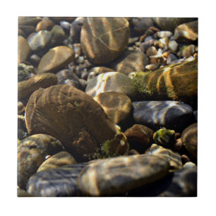 Nature Inspirations Sun Beams Underwater Rocks Ceramic Tile