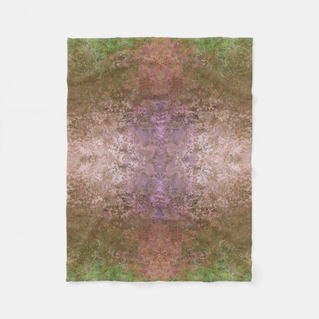 Nature Inspired Abstract Alcohol Ink  Fleece Blanket (Front)
