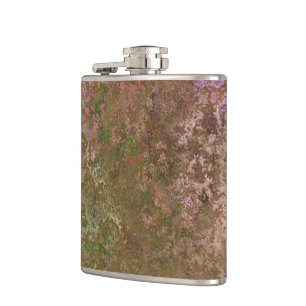 Nature Inspired Abstract Alcohol Ink Hip Flask