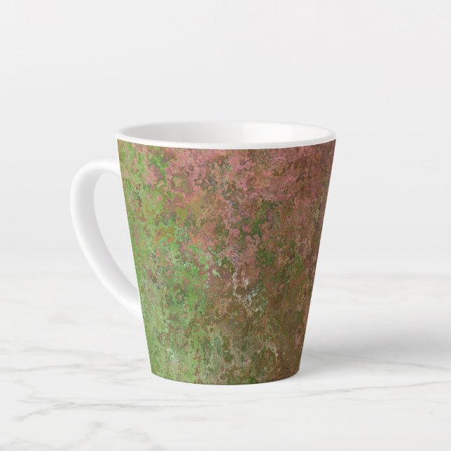Nature Inspired Abstract Alcohol Ink  Latte Mug (Left Angle)