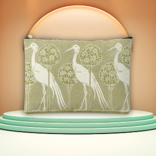Nature Inspired Art Nouveau Stork Accessory Pouch