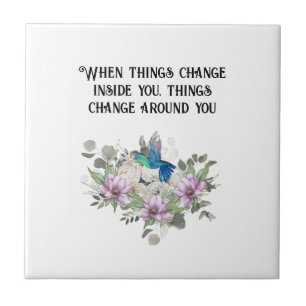 Nature-Inspired Art Print Ceramic Tile
