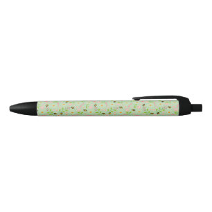 Nature inspired blooms and critters black ink pen