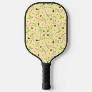 Nature inspired blooms and critters pickleball paddle