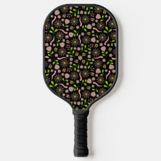 Nature inspired blooms and critters pickleball paddle