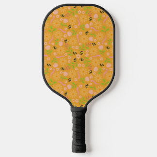 Nature inspired blooms and critters pickleball paddle