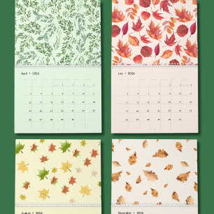 Nature-Inspired Botanical Art Wall Calendar